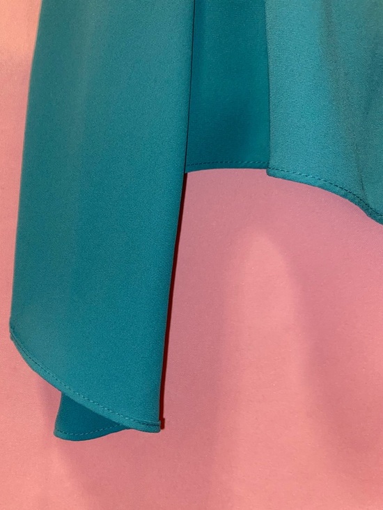 BCBGMAXAZRIA Alana One-shoulder Dress Midi XS Extra Small Sea Teal Blue Green - Picture 4 of 8